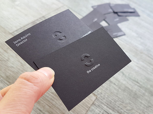 embossed business cards